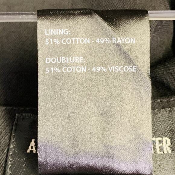 ANN DEMEULEMEESTER Size 8 Black Wool Flat Front Ankle Slit Dress Pants - Picture 6 of 6